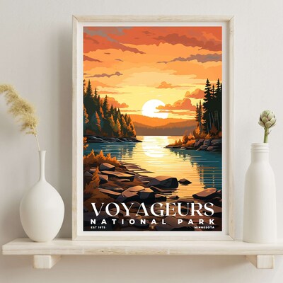 Voyageurs National Park Poster, Travel Art, Office Poster, Home Decor | S6 - image6